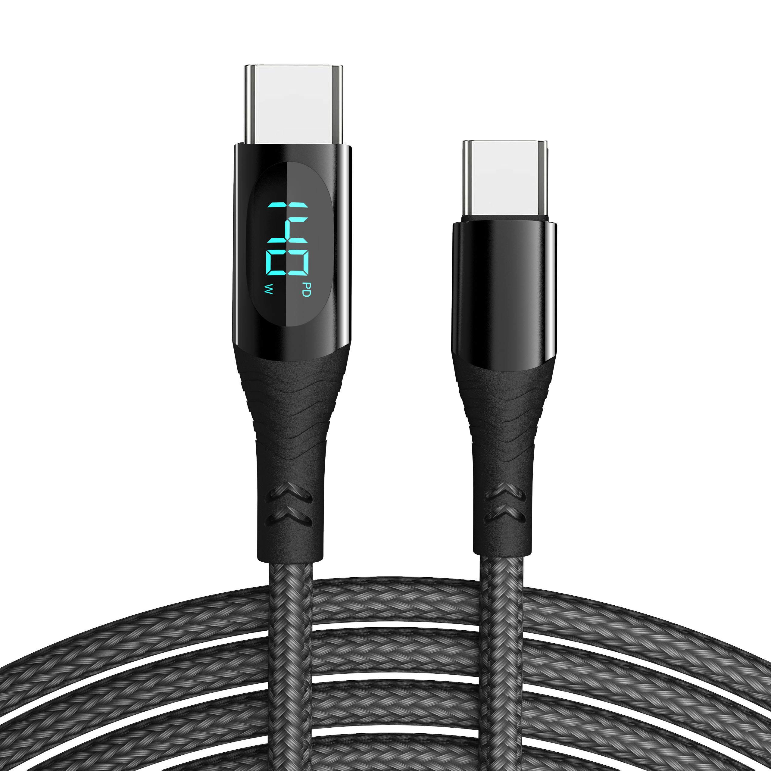 140W数显铝合金外壳编织数据线