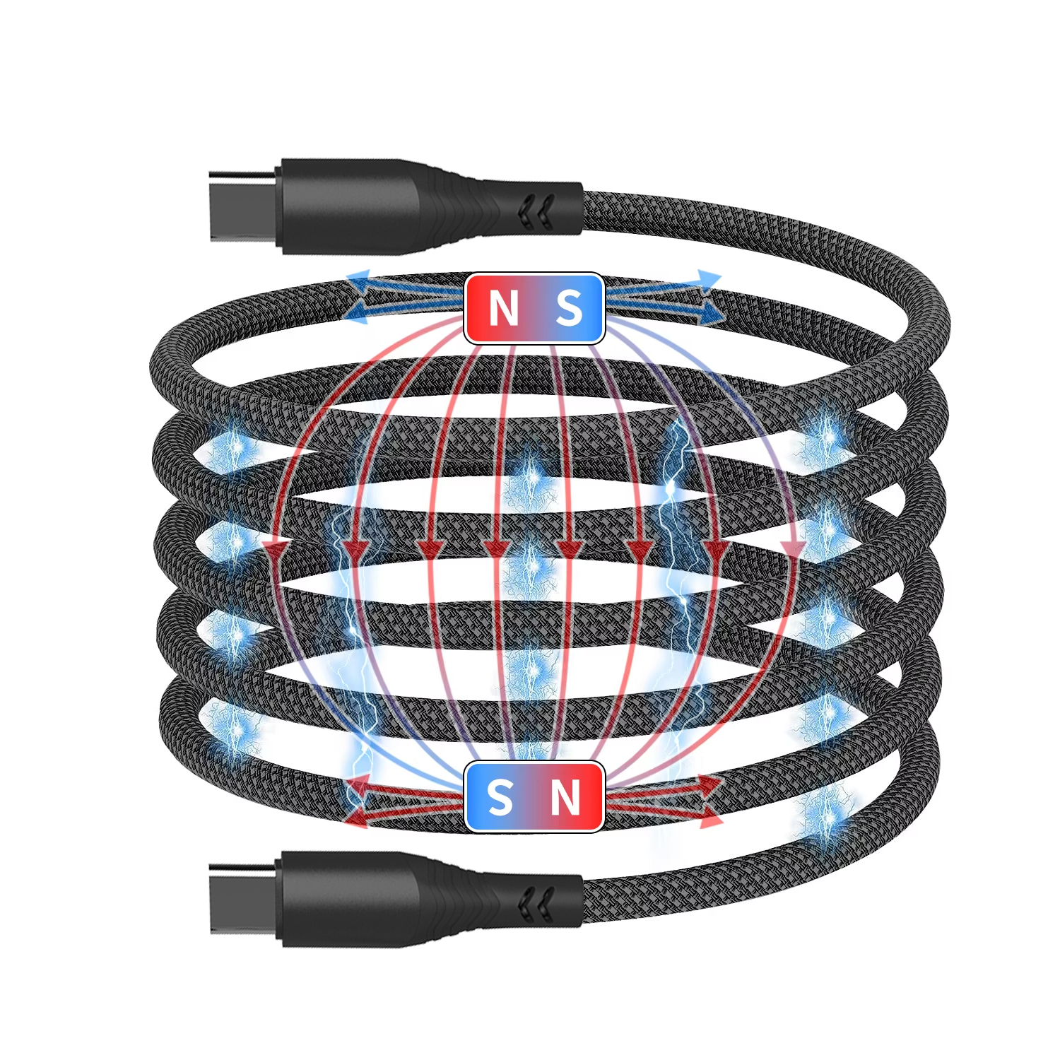 磁性磁吸线材100W数据线