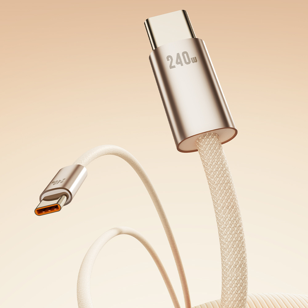 镀金头240W编织数据线